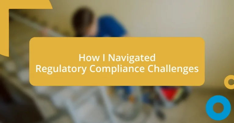 How I Navigated Regulatory Compliance Challenges